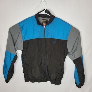 Olympics Womens Small Blue Black Windbreaker Jacke